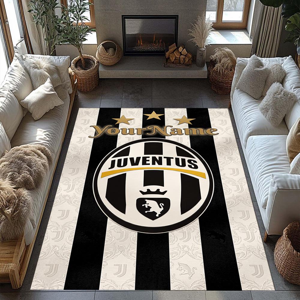 Juventus Customize Your Name Floor Mat Design for Playrooms Bedrooms Living Rooms Foyer Antislip Carpet Decorate Offices Spiritual Gift