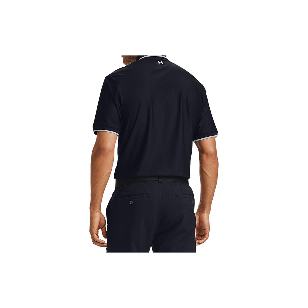 Under Armour Playoff Pique Golf Polo Men Tops Black 1345459-002