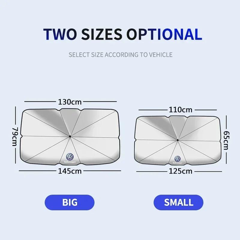 For VOLKSWAGEN VW 2025 Hot Car Front Window Sunshade Cover Windshield Folding Sun Shade For Volkswagen Sagitar GTI R-Line Jetta