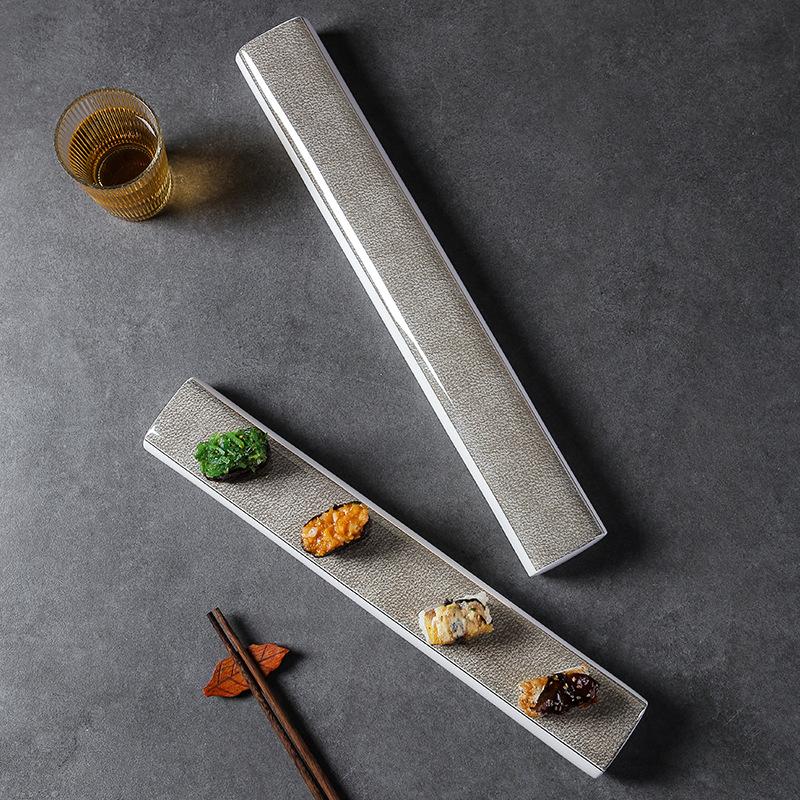 Restaurant Long Plates Sushi Dish Rectangular Porcelain Plate Dining Plate Dinner Set Dishes Kitchen Dish Dining Plates