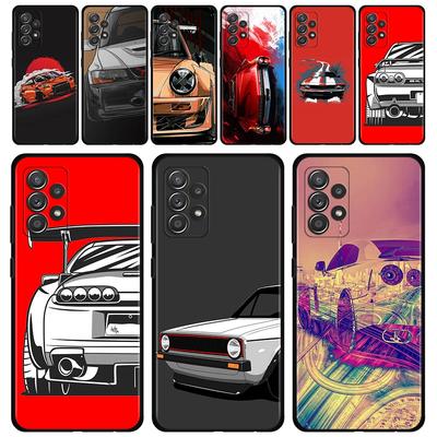 Capa de quadrinhos esportiva japonesa JDM para Samsung Galaxy A51 A71 A41 A31 A11 A01 A72 A52 A42 A32 A22 A21s A02s A12 A02 Phone Shell