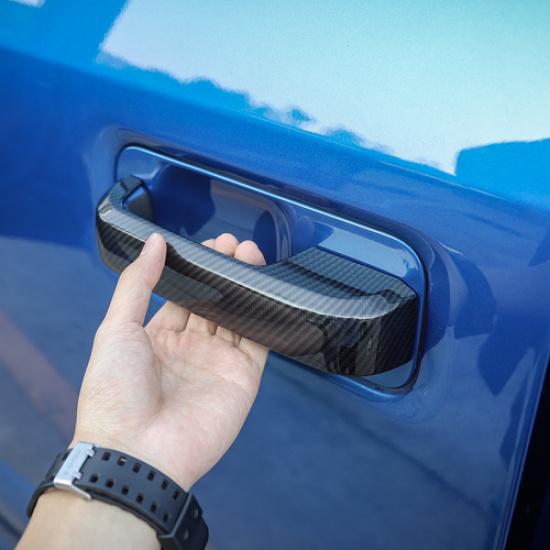 4pcs Exterior Door Handle Cover Trim Decor for Ford F150 2015- Carbon Fiber