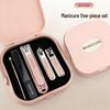 Ensemble de coupe-ongles de luxe 9 pièces: Pince à épiler coudée, Outils de manucure anti-éclaboussures pour hommes et femmes