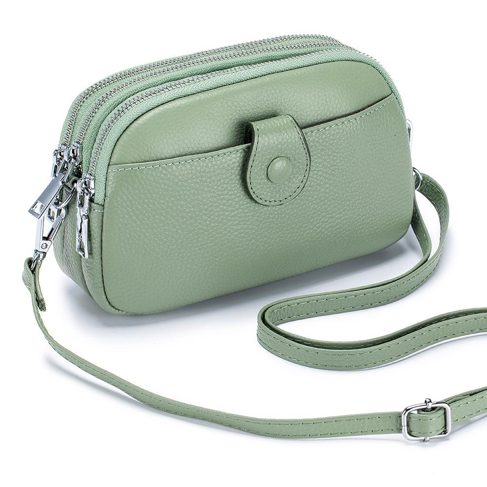 Crossbody kabelky pro ženy Dámská taška na mobilní telefon z pravé kůže Mini Dámská taška na jedno rameno Messenger z prémiové hovězí kůže