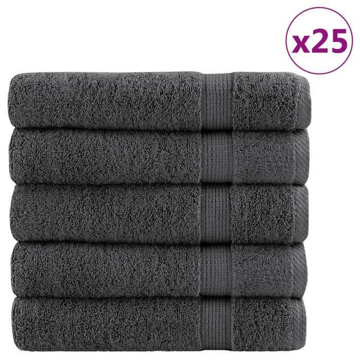 VidaXL Serviettes de Bain de Qualité Supérieure 25 pcs, Serviettes de Douche, Draps de Bain, Serviettes d'Invité de 137167