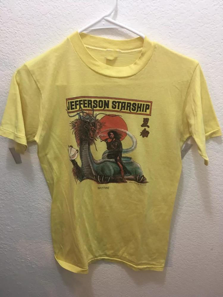 

New Popular Jefferson Starship Yellow T-Shirt Cotton Full Size RD94 Unisex T-Shirt XXXL