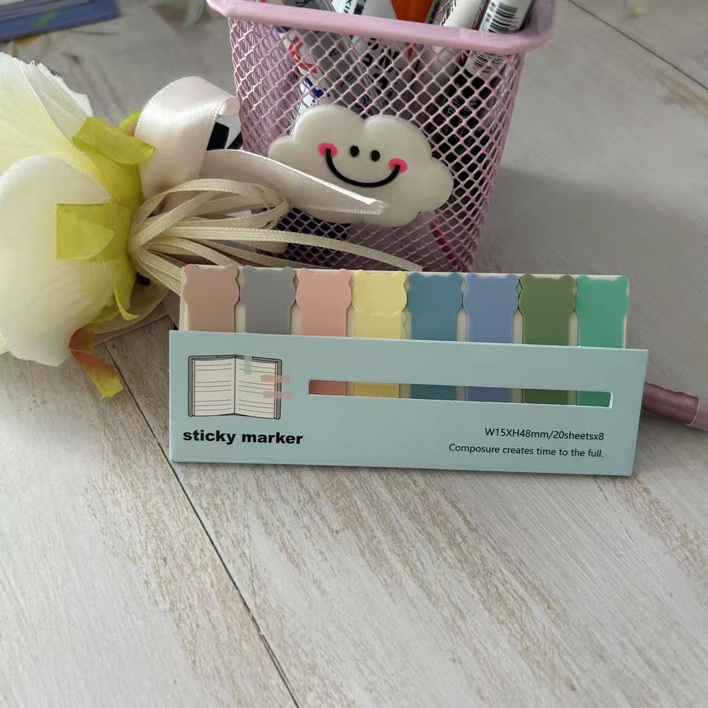 160-1280 Sheets Index Sticker Transparent Colorful Sticky Note Pads Memo Pad Office School Stationery Self-Adhesive Stickers