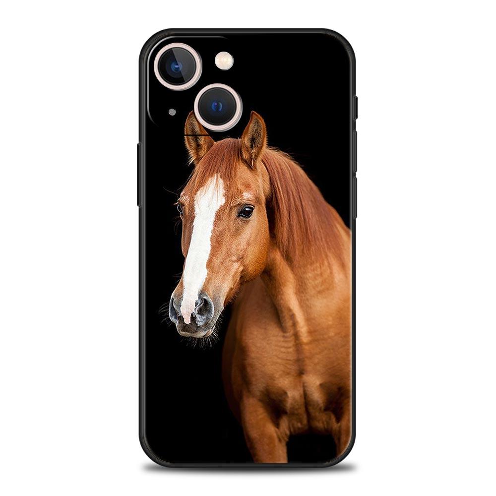 Animal Horse Phone Case Cover for iPhone 17 16 15 14 13 12 Pro Max 11 Pro Max 17 AIR Plus Shockproof Soft TPU Shell Fundas Capas