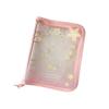 Clear Photo Album Case With Zippered Closures PVC Binder 6 Rings Cover For Kpop Fan Small Card Organization Protectors