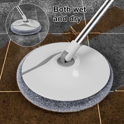 Τεμπέλικη Περιστρεφόμενη Επίπεδη Σφουγγαρίστρα Χωρίς Χέρια Σφουγγαρίστρα Καθαρισμού Ρυθμιζόμενος Κοντάρι Αφαίρεση Σκόνης Βρωμιάς