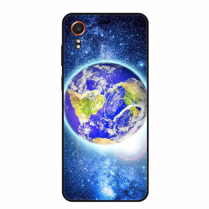 For Samsung Galaxy Xcover 7 Case Fashion Flowers Black Silicone Soft Back Cover For Samsung Galaxy Xcover7 Phone Case Coque Capa
