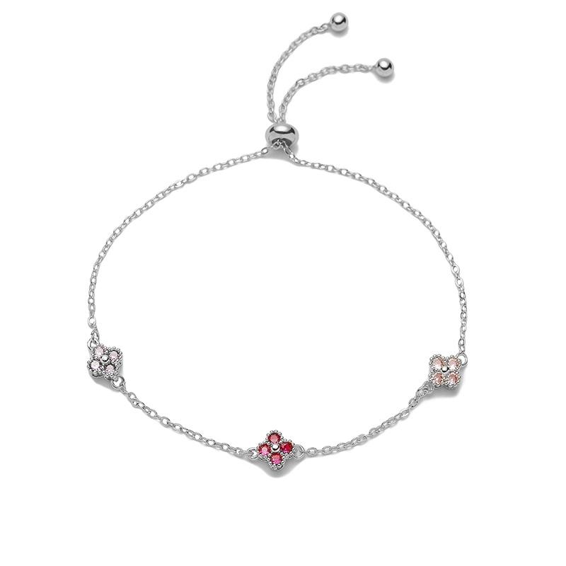 

18K Golden-plated Brass Zirconia Flower Shape Simple Retro Adjustable Clasp Women s Bracelet Wholesale Other
