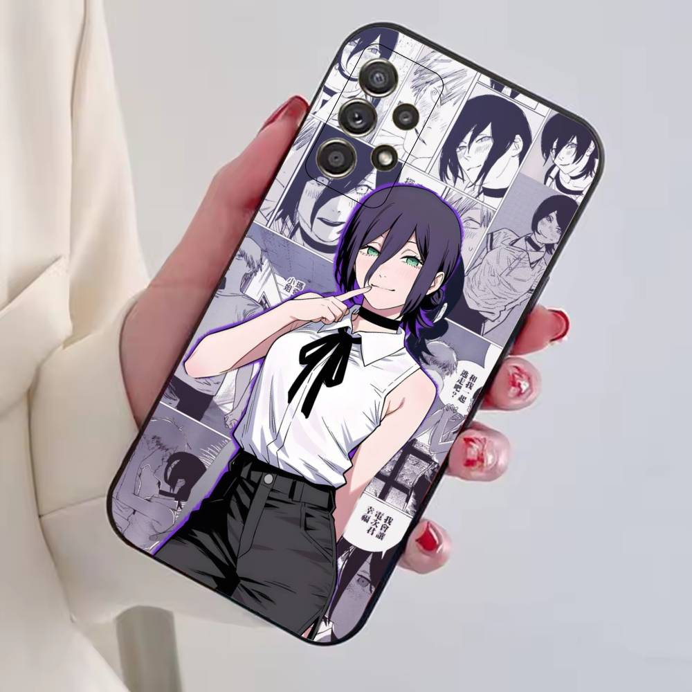 Cool Anime Girl R-Reze Phone Case For Samsung S25,S24,S21,S22,S23,S30,Ultra,S20,Plus,Fe,Lite,Note,10,Black Cover