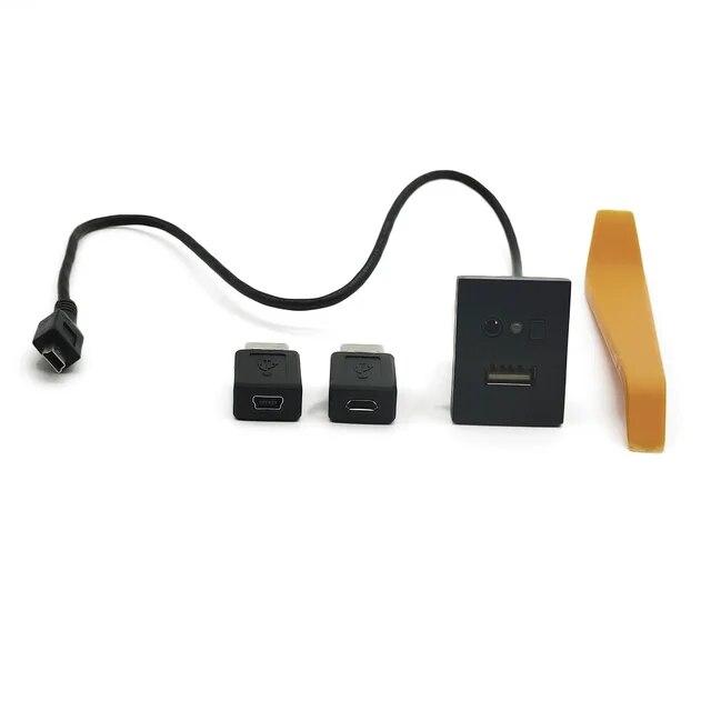 1 Pcs Car AUX/USB Input Adapter Mini Cable USB Slot Interface Button Switch for Ford Focus 2 Mk2 2009 2010 2011 Accessories