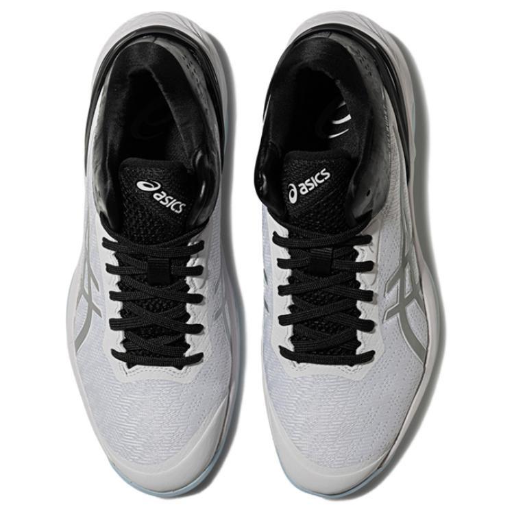 ASICS GELBURST 28 Versatile Cushioning Slip Resistant Abrasion Resistant Mid top Basketball Shoes Unisex White Silver 1063A116-100