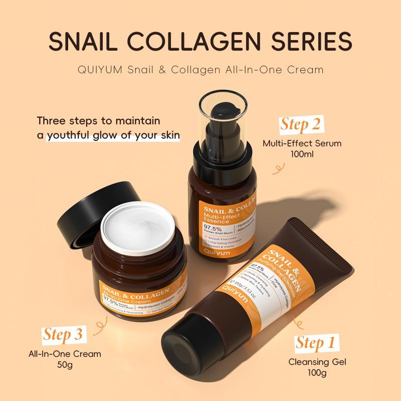 Snail Collagen All in One Serie, Hautpflege Set 3 Stück