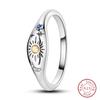 Fashion Luminous Firefly Rings 100% 925 Silver Eternal Heart-Shaped Zircon Rings Fine Wedding Engagement Jewelry Gifts