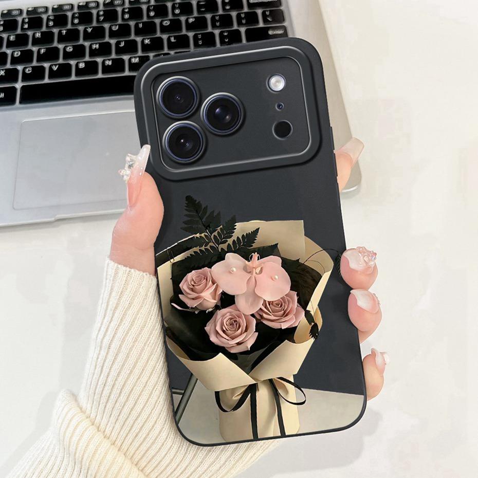 Beautiful Floral Phone Case For iPhone 17 Pro Max 17 Air Soft Silicone Shockproof Cases For iPhone17 17Pro 17Air Cover Bumpers