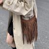 Tassel suede bag women's new women's bag simple and popular women's shoulder bag simple messenger bag
