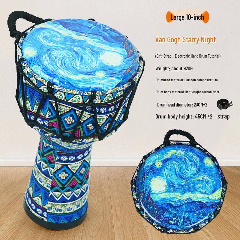 Sheepskin African Hand Drum for All Ages - Beginner To Professional