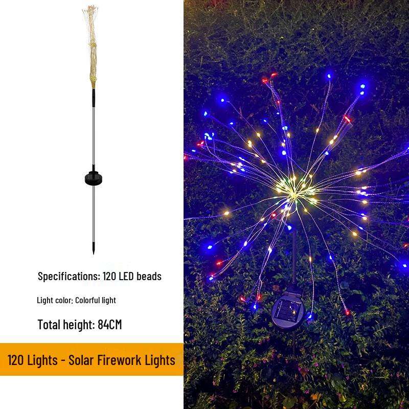 Słoneczna LEDowa Lampa Ogrodowa Fajerwerki z Mniszka Lekarskiego