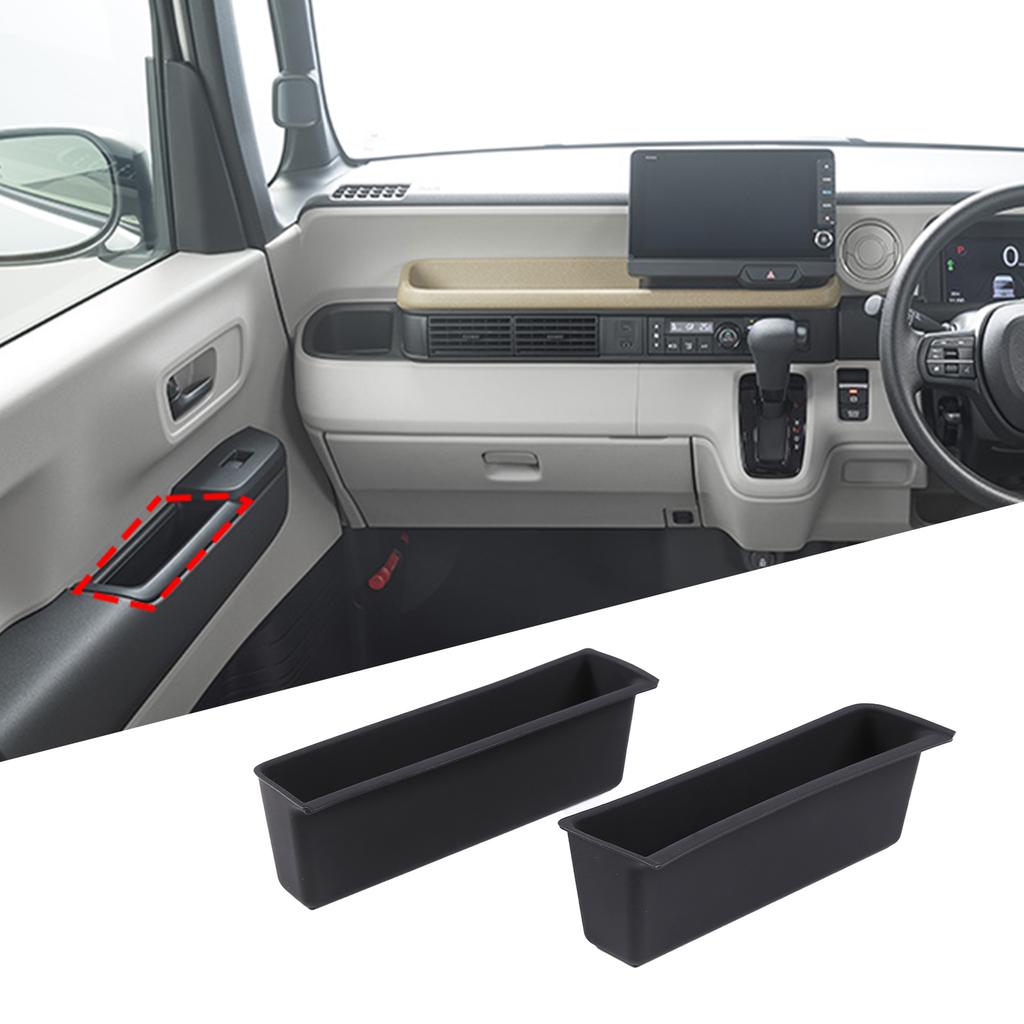 For Honda N-BOX JF5 JF6 -2024 TPE Black Car Central Control Storage Box Door Handle Storage Box Car Accessories