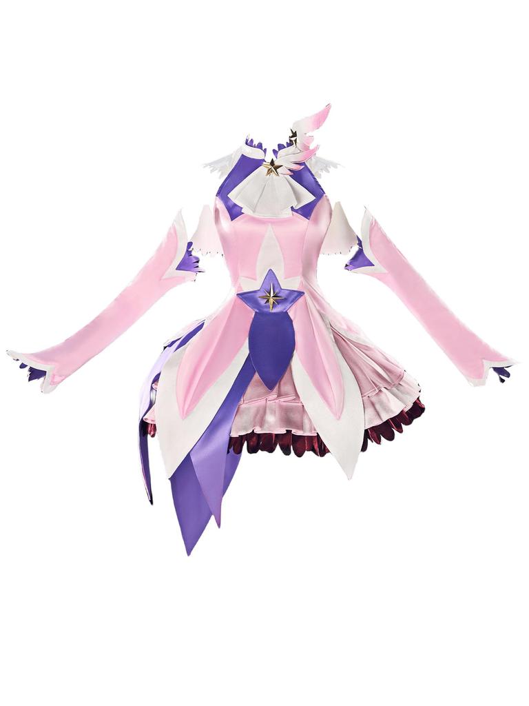 Miccostumes Cute Anime Cosplay Sleeveless Dress Costume Set Pink Transformation Headpiece