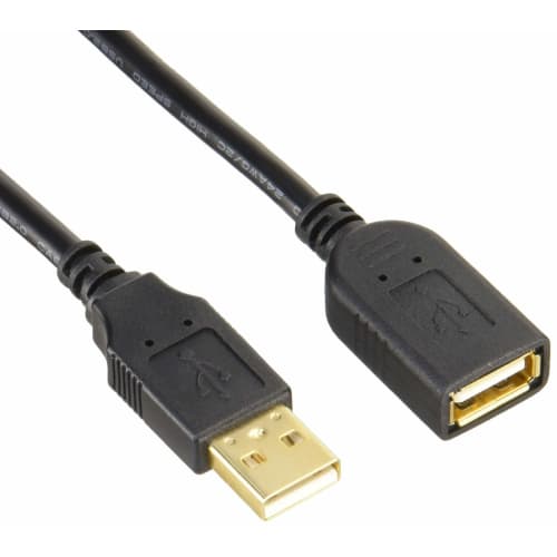 BUFFALO BUFFALO USB2.0 Extension Cable with Carbon Element 1m Black BSUAAFR210BK