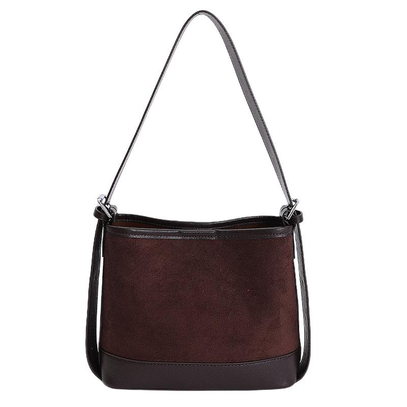 

Женская сумка кроссбоди на одно плечо для поездок на работу, простая сумка подмышку, модная сумка-тоут кофейный