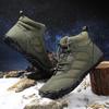 Botas de nieve de invierno para hombres y mujeres, zapatos de algodón que mantienen el calor, zapatos de senderismo al aire libre, botas de tobillo altas cálidas de felpa, zapatillas de deporte para hombre