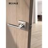 Indoor Bathroom Lock Household Square Hidden Button Bathroom Door Lock Zinc Alloy Room Channel Keyless Golden Door Handle