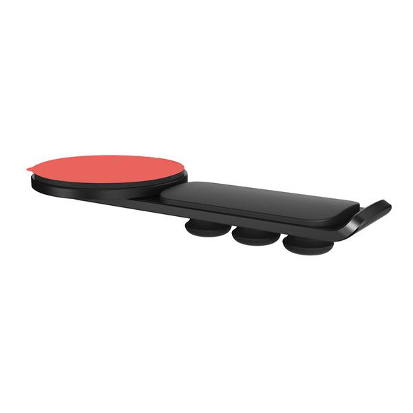 

Black Aluminum Alloy & Silicone Headphone Stand with Cable Management Other