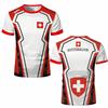 Swiss Map Flag Pattern Football T-shirt Summer Men's Casual Sports Shirt 3D Printing Design Fashionable Short Sleeved O-neck Clothing