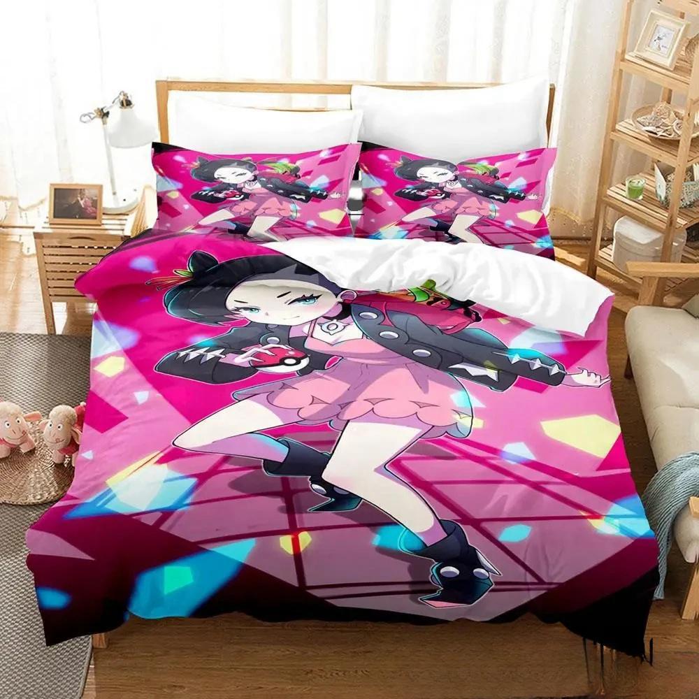 3D Print Anime Marnie Bedding Set Duvet Cover Bed Set Quilt Cover Pillowcase Comforter King Queen Size Boys Adult Home Textiles