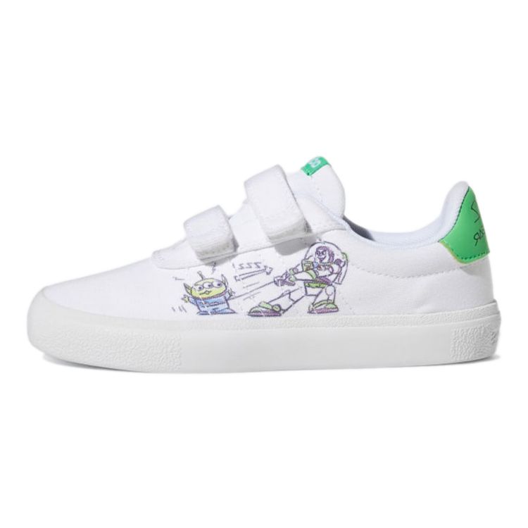 Toy Story x Adidas Vulc Raid3r J Buzz Lightyear Kids Sneakers White Cloud-White Semi-Solar-Lime GZ0625
