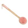 Double Sided Shower Brush Long Handle Exfoliating Dry Wet Use Nylon Silicone Bath Body Brush Pink