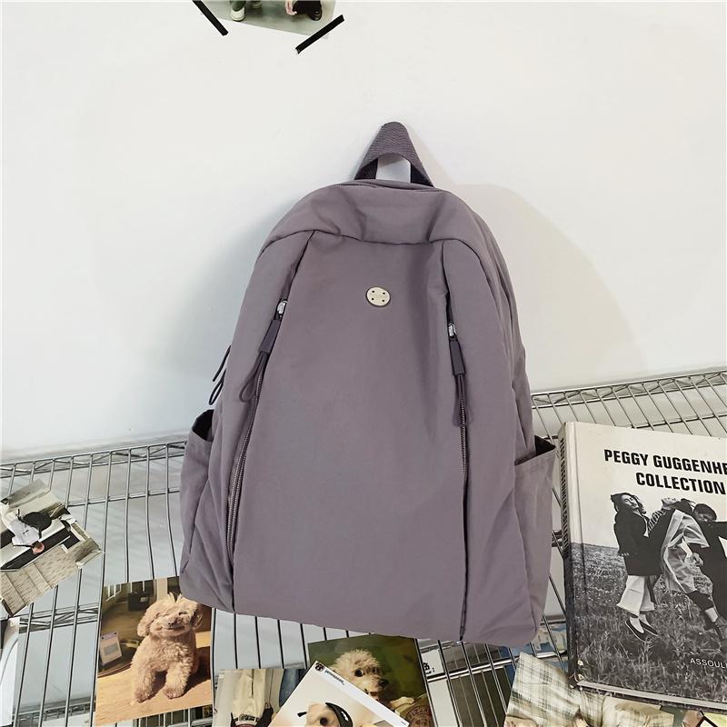 Sac à dos pour femme, sac à dos de sport pour homme, sac d'école de couleur unie pour étudiant