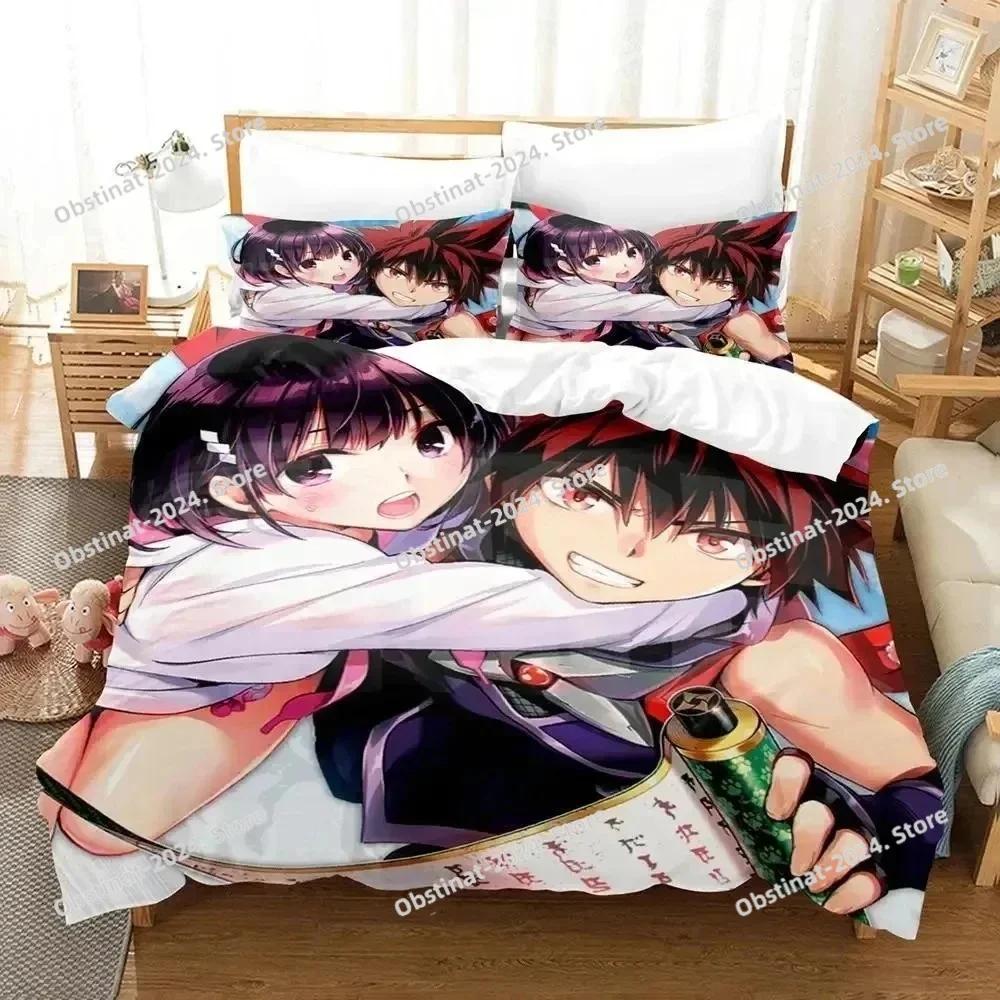 3D Anime Ayakashi Triangle Bedding Set Printed Bed Set With Pillowcase Bed Duvet Cover Soft Single Double Queen Super King Size