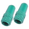 2pcs Presta Valve Caps Aluminium Alloy Presta Cycling Valve Dust Covers Bicycle Tire CapsGreen