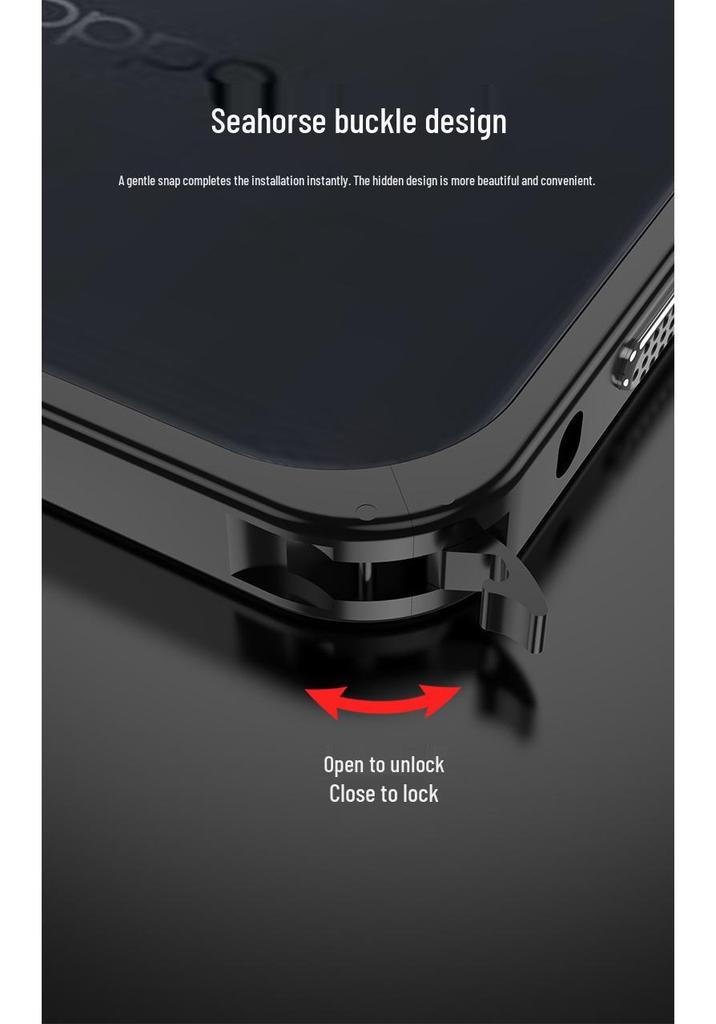 Oppo Reno16 Metal Hippo Buckle Heat Dissipation Case - Drop-Resistant Protective Cover
