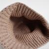 Ribbed Knit Equestrian Cap Fleece Lining Unisex Style Perfect For Daily Commute And Sports