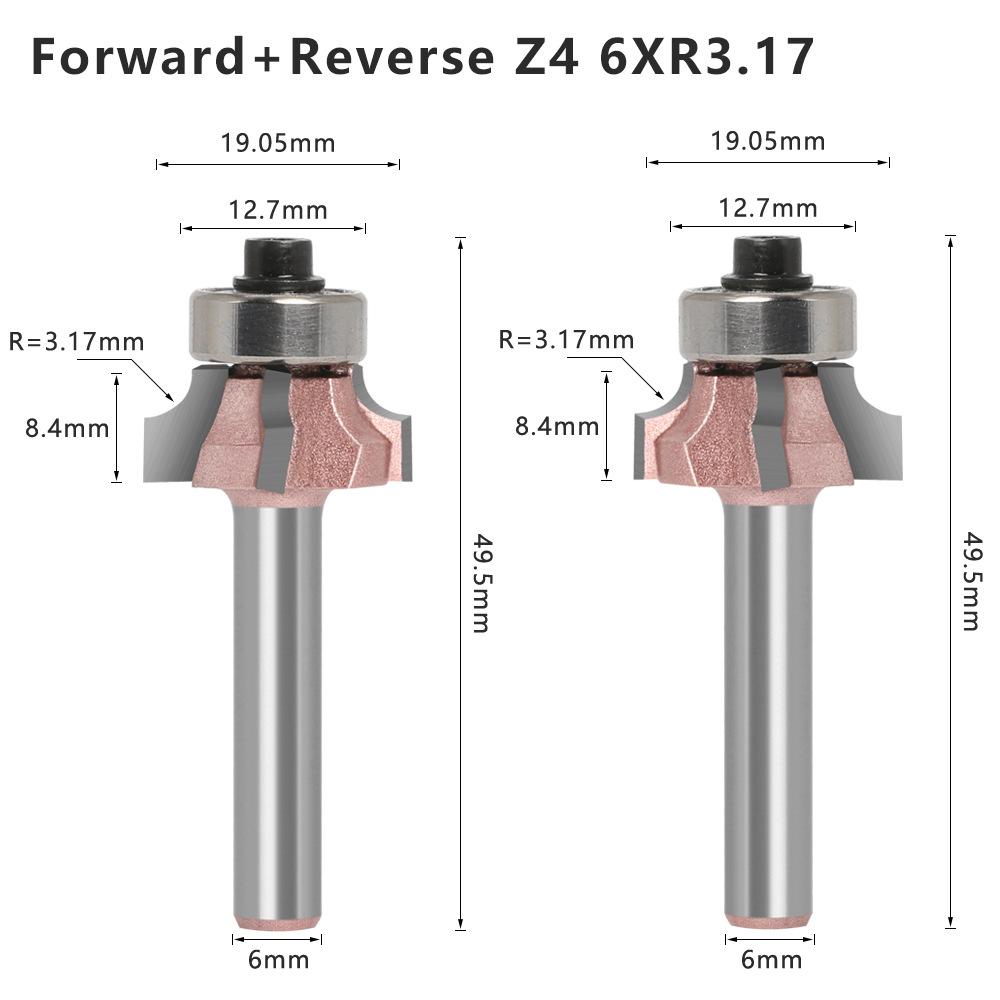Four-Blade Rounded Corner Knife, Edge Banding Knife, Forward Rotation And Reverse Rotation, Double R Line Knife, Woodworking Decoration Cabinet Door