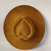 Men's vegan suede hat, women's heart-shaped crown logoengraving suitableforpyrographywide-brimmed hatcappelloluxuryhatsfor woman