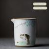 Chinese Retro Ru Kiln Ceramic Fair Cup Tea Strainer Hand-painted Cute Cat Teacup Handmade Tea Infusers Tea Set Accessories