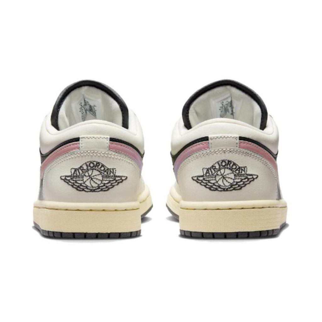 Jordan Air Jordan 1 Slip Resistant Low Top Vintage Basketball Shoes Women's Black Pink DC0774-001(Team176-AJ1)