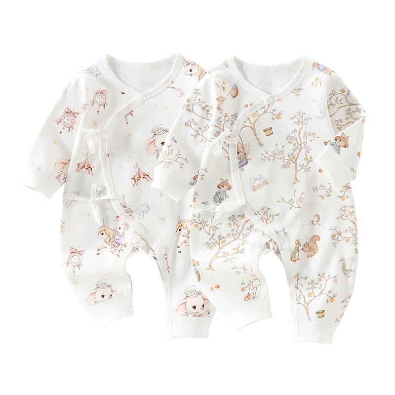 Newborn Baby Pure Cotton Butterfly Romper Jumpsuit 2-Piece Set