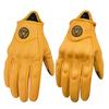 Vintage Echt Leer Geperforeerde Motorhandschoenen Heren Dames Retro Zomer Ademende Motorfiets Motocross Race Straat Handschoenen