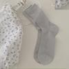 Summer Socks Women 76% Lyocell Silk Thin Breathable Solid Color Long Socks Korean Style Casual Streetwear Middle Tube Socks Sox