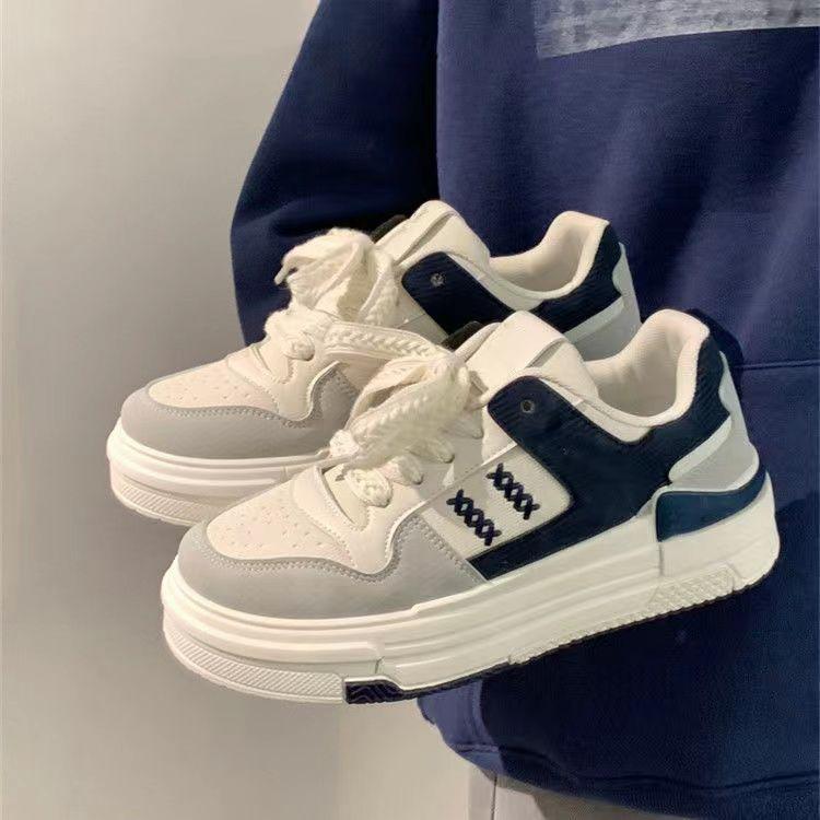

2025 niche women s shoes new women s shoes student casual high-value sports board shoes white shoes shoes thickened women s shoes 35