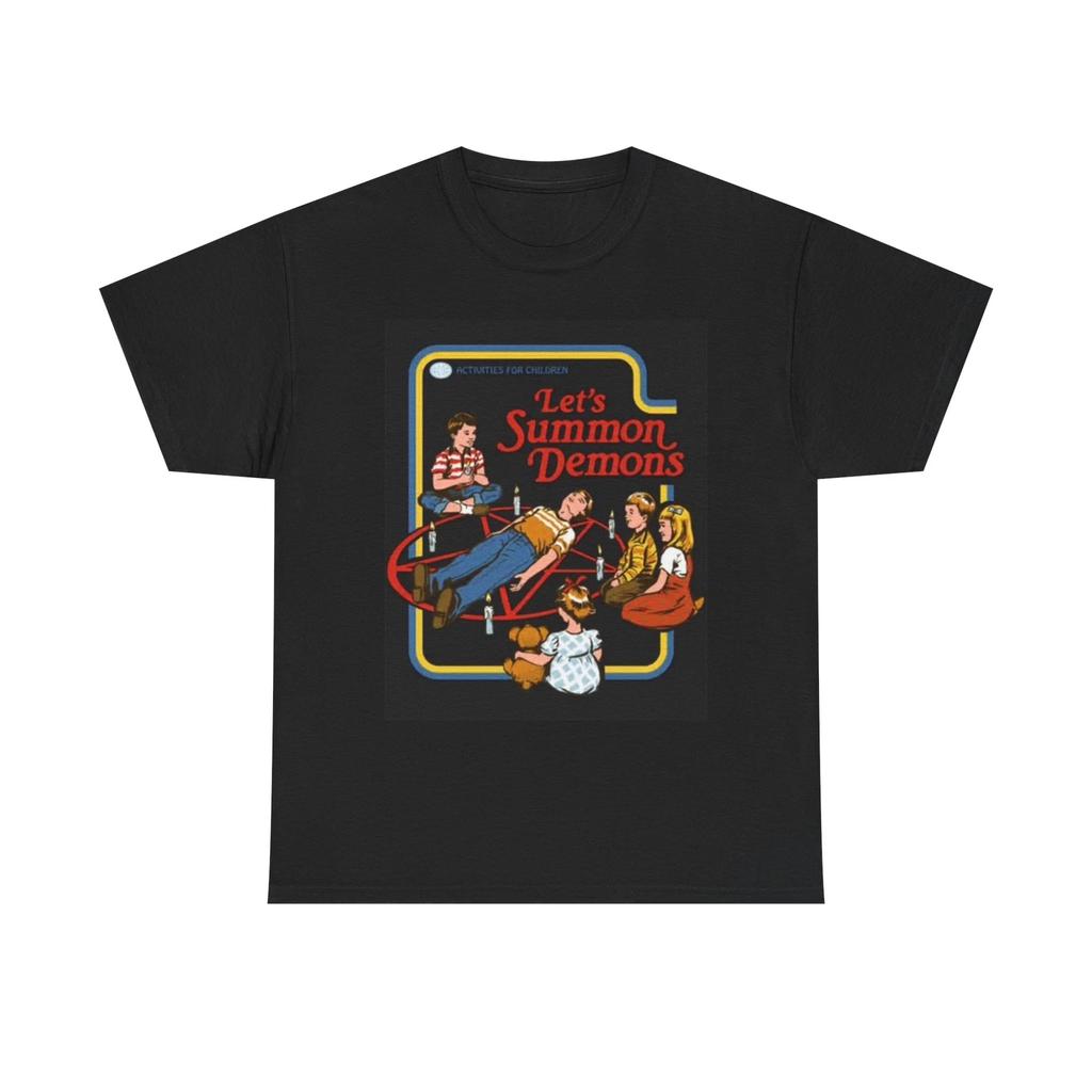 Men's and Women's T-shirts Lets Summon Demons Graphic